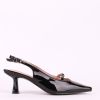 Γυναικείες γόβες open heel MS11016 ΜΑΥΡΟ